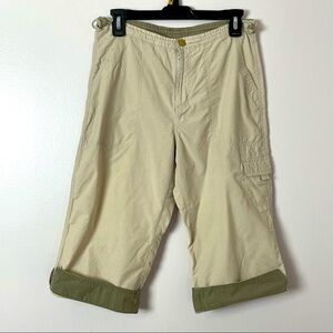 Columbia Beach Board Shorts Water Pants Tan/Green Size Small